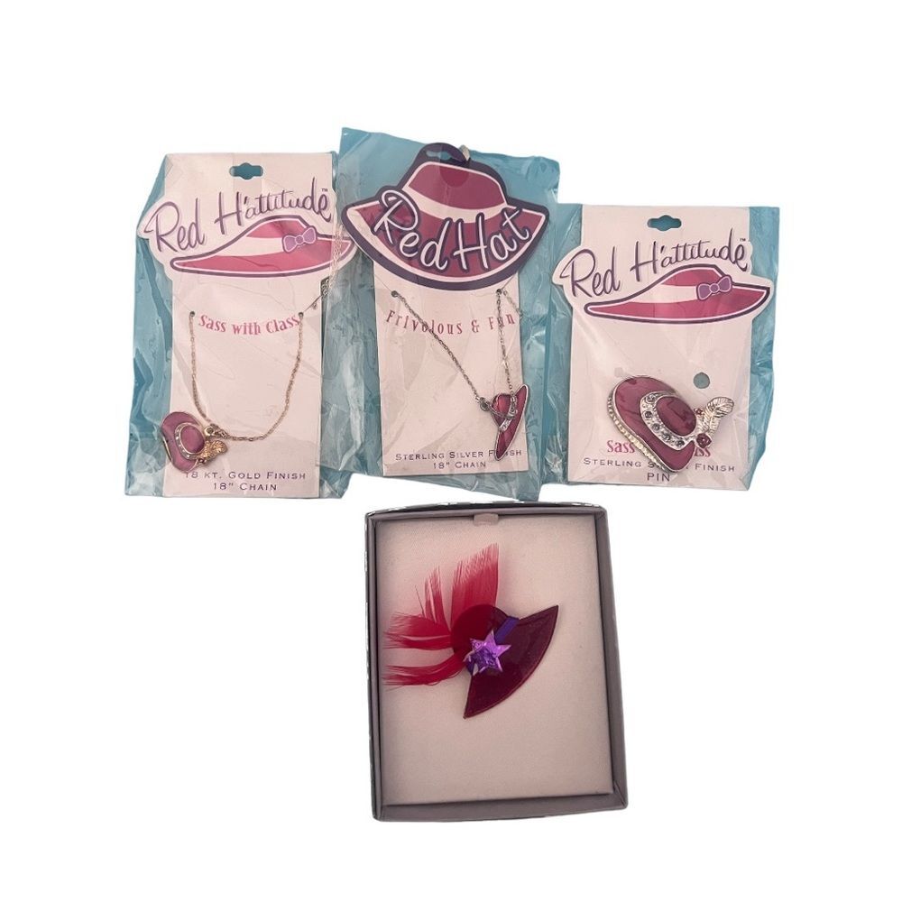 Red Hattitude Red Hat Society Lot Of 4 New